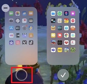 チェックが入ってないホーム画面は表示されていないので、チェックする