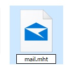 拡張子を「.mht」にしてEnterキーを押す