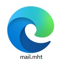 拡張子「.mht」のファイルへ変更できた