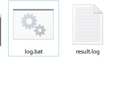「log.bat」をクリックして実行
