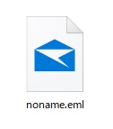 拡張子「.eml」にしたファイル
