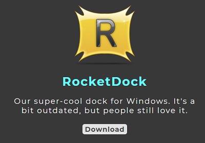 「RocketDock」導入画面