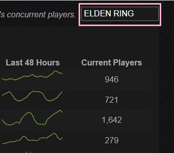 検索ボックスに対象のゲーム名を英語で入力
