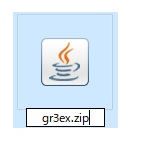 拡張子を「.zip」に変更　