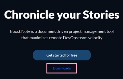 「Downloads」をクリック