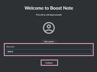 「Username」を入力
