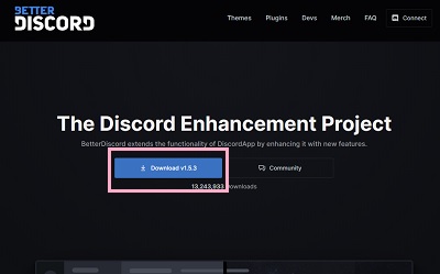 「Download」ボタンをクリック