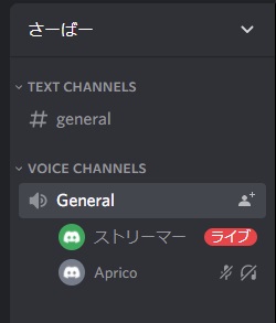 ボイスチャンネルへ入室している