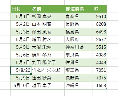 入力形式が異なるものは揃える