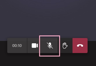 ミュートボタンをクリック