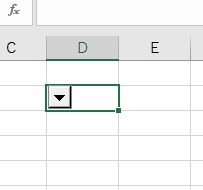 コンボボックスの挿入状態になる