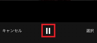 一時停止のマークをタップ