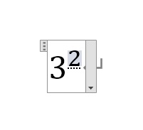 上付き文字のテンプレートが挿入できた