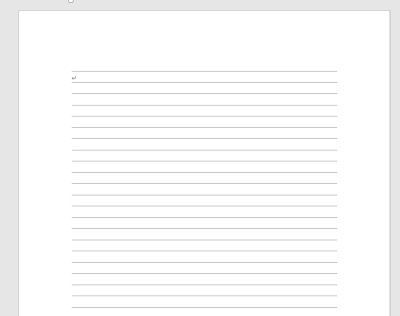 グリッド線の引かれたWordの編集画面