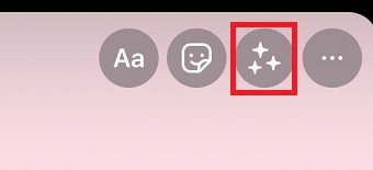 エフェクトのマークをタップ