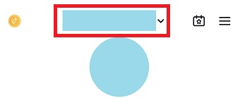 プロフィールをタップ