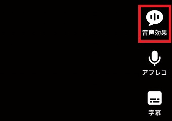 『音声効果』をタップ