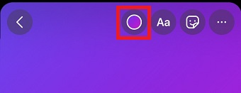 カラーの部分をタップ