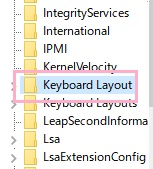 「HKEY_LOCAL_MACHINE\SYSTEM\CurrentControlSet\Control\Keyboard Layout」を開く