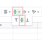 「垂直方向の配置」ボタンで「中央」を指定
