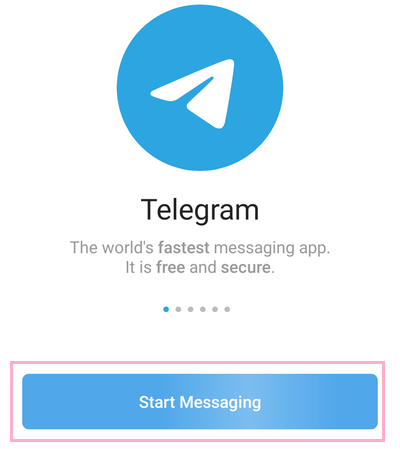 「Start Messaging」をタップ