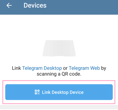 「Link Desktop Device」をタップ