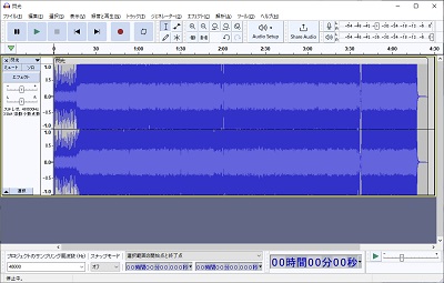 Audacity起動画面