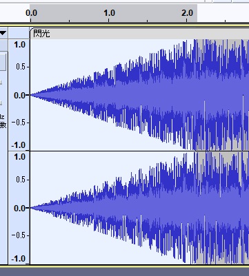 音声の冒頭にフェードインが適用された