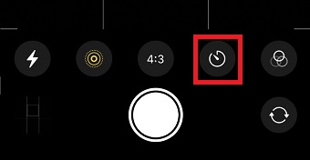 タイマーのマークをタップ