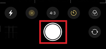 シャッターボタンをタップ
