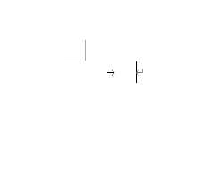 右矢印がタブキーの編集記号として表示されるようになる