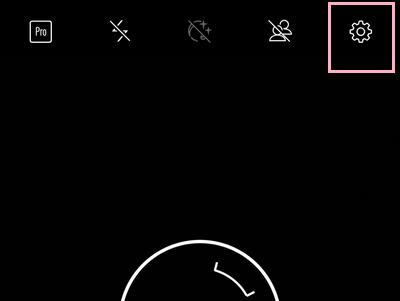 設定ボタンをタップ