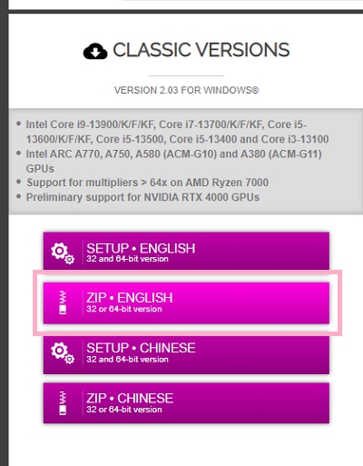 「ZIP・ENGLISH」ボタンをクリック
