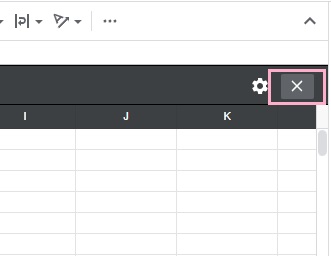 ×ボタンをクリック