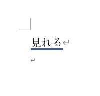 Word文書にある青の二重線