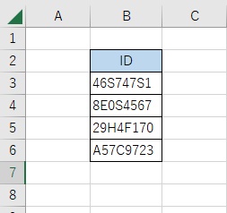 アルファベットの位置に規則性がない文字列