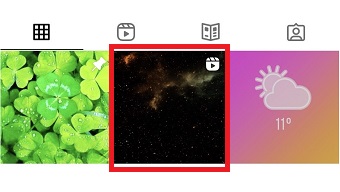 カバー画像を変更したい動画をタップ