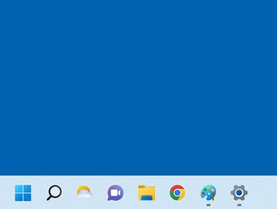 スタートメニューのボタンが左になった