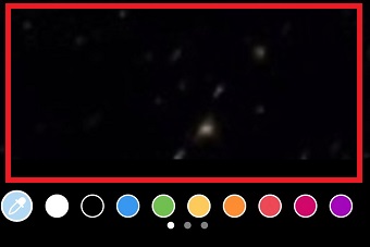 色を選択して画面を長押し