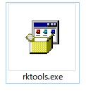 ダウンロードした「rktools.exe」ファイル