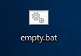 「empty.bat」をクリックして実行