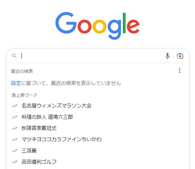 Googleの話題の検索キーワード
