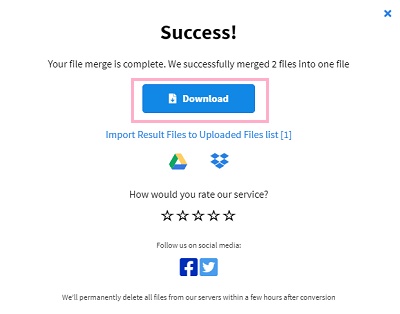 「Download」ボタンをクリック