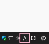 Microsoft IMEアイコンを確認