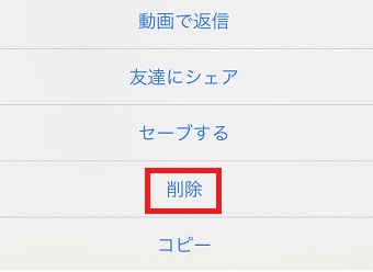 「削除」をタップ