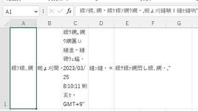 文字化けしているファイル