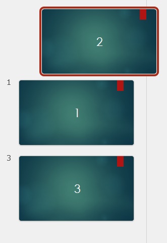 ドラッグ操作だけでスライドを移動することができる