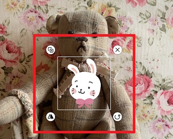 ステッカーの大きさや位置を調整