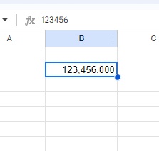 表示形式が「123,456.000」となった
