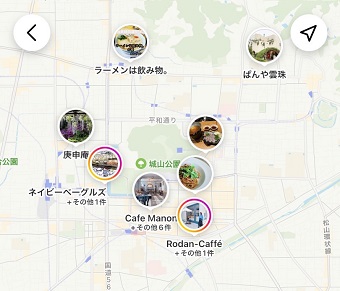 地図が表示された